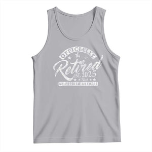 Vintage Retired 2025 Tank Top - Funny Retirement Not My Problem Anymore Sleeveless Tee TS10 Athletic Heather Print Your Wear