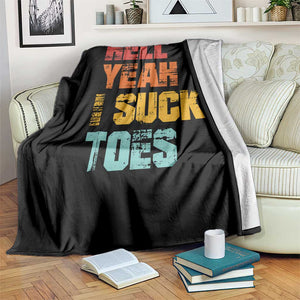 Funny Inappropriate Embarrassing Throw Blanket Funny Foot Fetish Sucking Toes Cringe Offensive Humor TS10 Print Your Wear