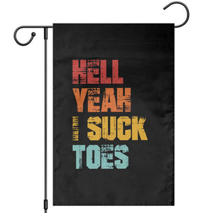 Funny Inappropriate Embarrassing Garden Flag Funny Foot Fetish Sucking Toes Cringe Offensive Humor TS10 Black Print Your Wear