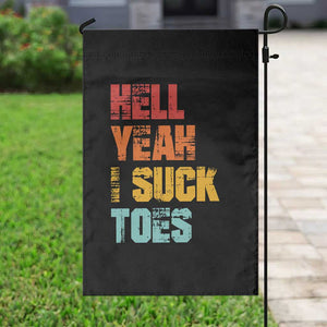Funny Inappropriate Embarrassing Garden Flag Funny Foot Fetish Sucking Toes Cringe Offensive Humor TS10 Print Your Wear