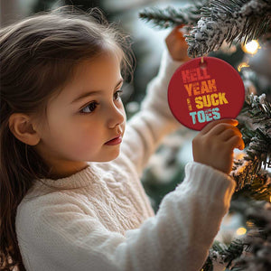 Funny Inappropriate Embarrassing Christmas Ornament Funny Foot Fetish Sucking Toes Cringe Offensive Humor TS10 Print Your Wear