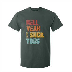 Funny Inappropriate Embarrassing T Shirt For Kid Funny Foot Fetish Sucking Toes Cringe Offensive Humor TS10 Dark Forest Green Print Your Wear
