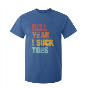 Funny Inappropriate Embarrassing T Shirt For Kid Funny Foot Fetish Sucking Toes Cringe Offensive Humor TS10 Royal Blue Print Your Wear
