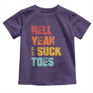 Funny Inappropriate Embarrassing Toddler T Shirt Funny Foot Fetish Sucking Toes Cringe Offensive Humor TS10 Purple Print Your Wear