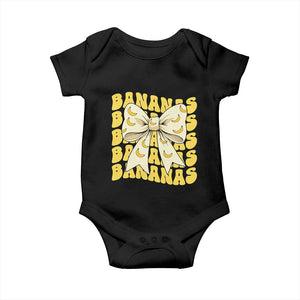 Bananas Coquette Bow Baby Onesie Retro Banana Lovers Women Girls Kids TS10 Black Print Your Wear