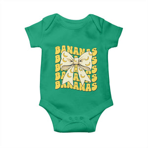 Bananas Coquette Bow Baby Onesie Retro Banana Lovers Women Girls Kids TS10 Irish Green Print Your Wear