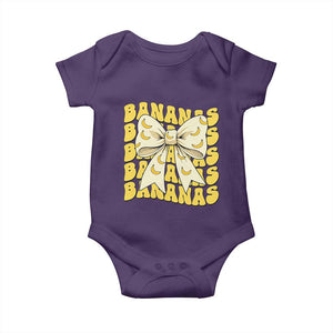 Bananas Coquette Bow Baby Onesie Retro Banana Lovers Women Girls Kids TS10 Purple Print Your Wear