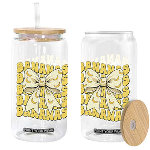 Bananas Coquette Bow Glass Can Retro Banana Lovers Women Girls Kids TS10 Print Your Wear