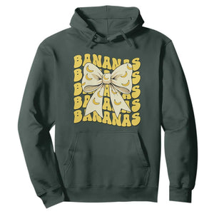 Bananas Coquette Bow Hoodie Retro Banana Lovers Women Girls Kids TS10 Dark Forest Green Print Your Wear