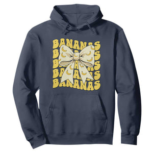 Bananas Coquette Bow Hoodie Retro Banana Lovers Women Girls Kids TS10 Navy Print Your Wear