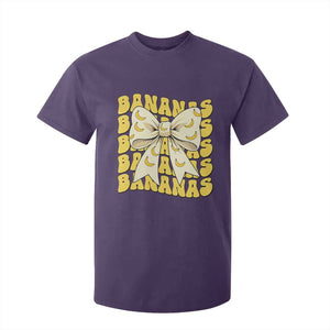 Bananas Coquette Bow T Shirt For Kid Retro Banana Lovers Women Girls Kids TS10 Purple Print Your Wear