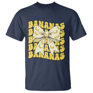 Bananas Coquette Bow T Shirt Retro Banana Lovers Women Girls Kids TS10 Navy Print Your Wear