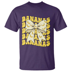 Bananas Coquette Bow T Shirt Retro Banana Lovers Women Girls Kids TS10 Purple Print Your Wear