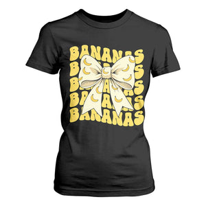Bananas Coquette Bow T Shirt For Women Retro Banana Lovers Women Girls Kids TS10 Black Print Your Wear
