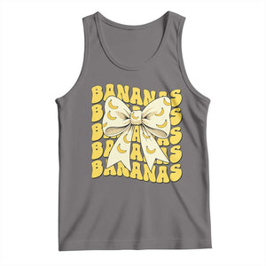 Bananas Coquette Bow Tank Top Retro Banana Lovers Women Girls Kids TS10 Deep Heather Print Your Wear