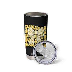 Bananas Coquette Bow Tumbler Cup Retro Banana Lovers Women Girls Kids TS10 Print Your Wear