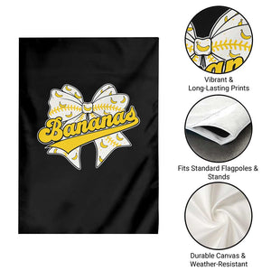 Bananas Coquette Bow Garden Flag Retro Throwback Popular Fruit Humor Banana Classic TS10 Print Your Wear