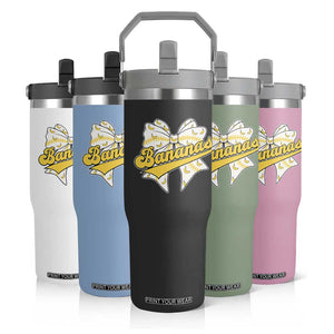 Bananas Coquette Bow Flip Straw Tumbler Retro Throwback Popular Fruit Humor Banana Classic TS10 Print Your Wear