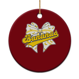 Bananas Coquette Bow Ceramic Ornament Retro Throwback Popular Fruit Humor Banana Classic TS10 1pc Red Print Your Wear