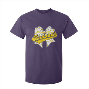 Bananas Coquette Bow T Shirt For Kid Retro Throwback Popular Fruit Humor Banana Classic TS10 Purple Print Your Wear