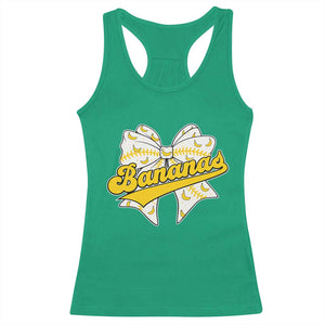 Bananas Coquette Bow Racerback Tank Top Retro Throwback Popular Fruit Humor Banana Classic TS10 Irish Green Print Your Wear
