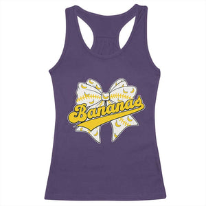 Bananas Coquette Bow Racerback Tank Top Retro Throwback Popular Fruit Humor Banana Classic TS10 Purple Print Your Wear
