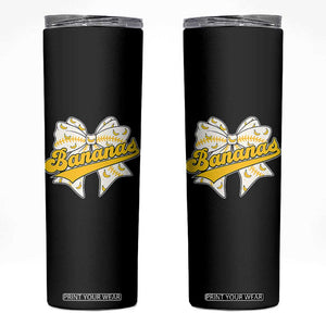 Bananas Coquette Bow Skinny Tumbler Retro Throwback Popular Fruit Humor Banana Classic TS10 Black Print Your Wear