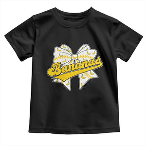 Bananas Coquette Bow Toddler T Shirt Retro Throwback Popular Fruit Humor Banana Classic TS10 Black Print Your Wear