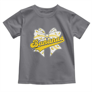 Bananas Coquette Bow Toddler T Shirt Retro Throwback Popular Fruit Humor Banana Classic TS10 Charcoal Print Your Wear