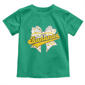 Bananas Coquette Bow Toddler T Shirt Retro Throwback Popular Fruit Humor Banana Classic TS10 Irish Green Print Your Wear