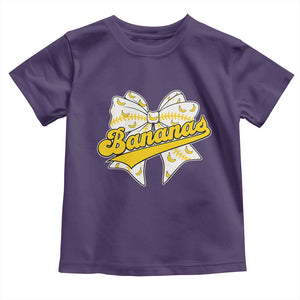 Bananas Coquette Bow Toddler T Shirt Retro Throwback Popular Fruit Humor Banana Classic TS10 Purple Print Your Wear