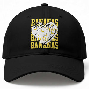 Retro Bananas Baseball Cap Vintage Baseball Heart Graphic Game Day Gifts TS10 Print Your Wear