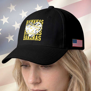 Retro Bananas Baseball Cap Vintage Baseball Heart Graphic Game Day Gifts TS10 Print Your Wear