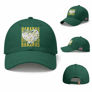 Retro Bananas Baseball Cap Vintage Baseball Heart Graphic Game Day Gifts TS10 Baseball Cap Universal Fit Irish Green Print Your Wear
