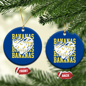 Retro Bananas Ceramic Ornament Vintage Baseball Heart Graphic Game Day Gifts TS10 1pc Blue Print Your Wear