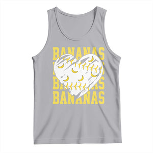 Retro Bananas Tank Top Vintage Baseball Heart Graphic Game Day Gifts TS10 Athletic Heather Print Your Wear