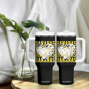 Retro Bananas Tumbler With Handle Vintage Baseball Heart Graphic Game Day Gifts TS10 Print Your Wear