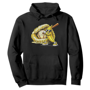 Baseball Banana Hoodie Funny Baseball Glove Drip Kids Youth Boys Girls TS10 Black Print Your Wear