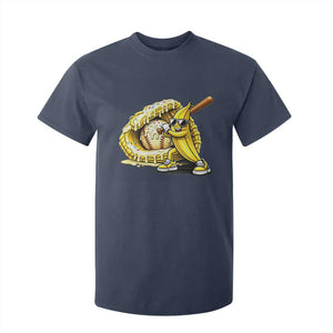 Baseball Banana T Shirt For Kid Funny Baseball Glove Drip Kids Youth Boys Girls TS10 Navy Print Your Wear