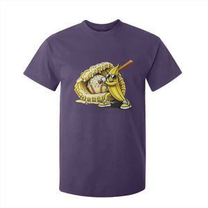 Baseball Banana T Shirt For Kid Funny Baseball Glove Drip Kids Youth Boys Girls TS10 Purple Print Your Wear