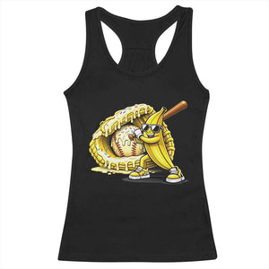 Baseball Banana Racerback Tank Top Funny Baseball Glove Drip Kids Youth Boys Girls TS10 Black Print Your Wear