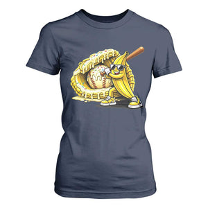 Baseball Banana T Shirt For Women Funny Baseball Glove Drip Kids Youth Boys Girls TS10 Navy Print Your Wear