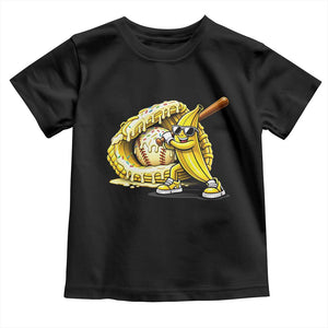 Baseball Banana Toddler T Shirt Funny Baseball Glove Drip Kids Youth Boys Girls TS10 Black Print Your Wear