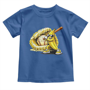 Baseball Banana Toddler T Shirt Funny Baseball Glove Drip Kids Youth Boys Girls TS10 Royal Blue Print Your Wear