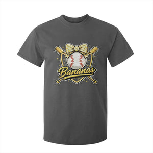 Bananas Coquette Bow T Shirt For Kid Baseball Bats Banana Lovers Women Girls Kids TS10 Dark Heather Print Your Wear