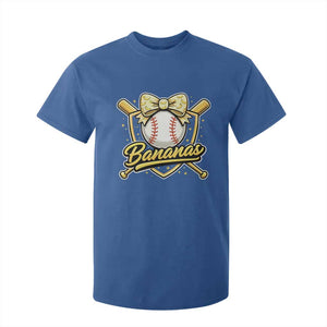 Bananas Coquette Bow T Shirt For Kid Baseball Bats Banana Lovers Women Girls Kids TS10 Royal Blue Print Your Wear