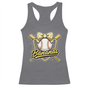 Bananas Coquette Bow Racerback Tank Top Baseball Bats Banana Lovers Women Girls Kids TS10 Charcoal Print Your Wear