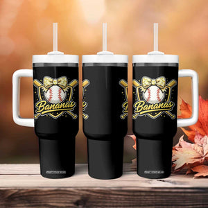 Bananas Coquette Bow Tumbler With Handle Baseball Bats Banana Lovers Women Girls Kids TS10 Print Your Wear