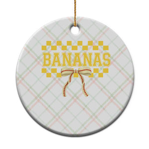 Bananas Coquette Bow Checkered Ceramic Ornament Women Girls Kids TS10 1pc Christmas Plaid Print Your Wear