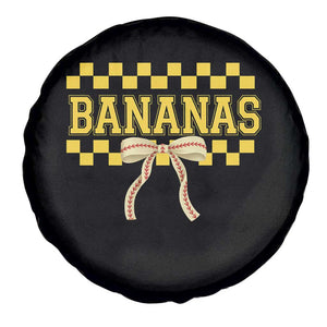 Bananas Coquette Bow Checkered Spare Tire Cover Women Girls Kids TS10 Print Your Wear